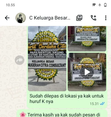 Pengiriman Papan Bunga Duka Panunggangan Timur