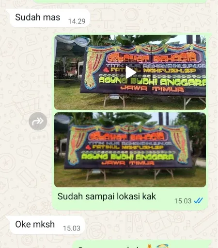 Pengiriman Papan Bunga Panunggangan Timur